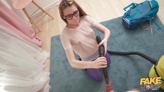 Rika Fane caught Don Diego with his cock in the vacuum cleaner