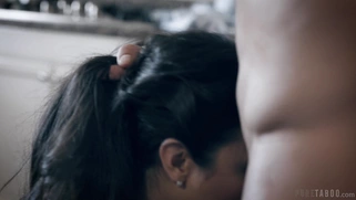 Eliza Ibarra guzzles Lucas Frost's big cock