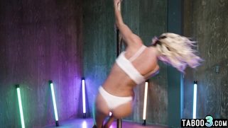 Blondie masturbated and fucked roughly