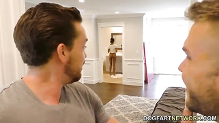 White Dudes Pound Nia Nacci's Ebony Pussy