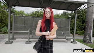 Leo Babe is getting picked up outdoors