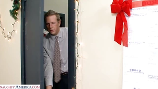 Angelina Ashe and Juliana Jolene play lesbo games in the office