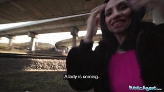 Exciting outdoor blowjobs and horny Italian MILF orgasms in public