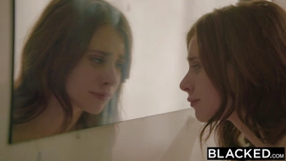 Anya Olsen gasps as she takes black dong for the first time
