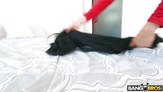 Luna Star caught her stepson jerking off on her