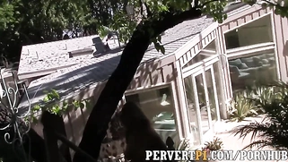 Private investigator fucks a hot real estate agent outdoors Air