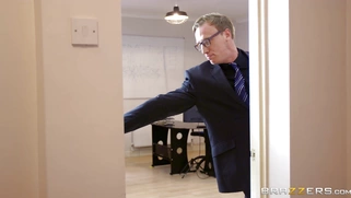 Luke trying not to get caught while letting Cara Saint-Germain suck his dick