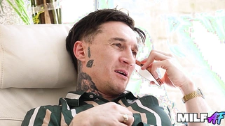 MILF Dana Levy Smokes Then Rides Tattooed Stud