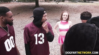 Aliyah Brynn In An Interracial Gangbang With Seven Men