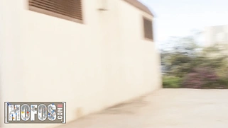 Valeria Valois asks Jordi to help her carry her things and grabs his cock to convince him