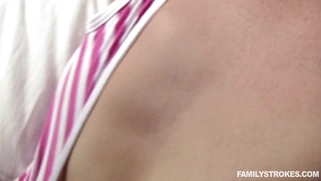 Hollie Mack fucked while her mom and sister [censored] by a side