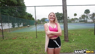 Jill Taylor is getting picked up outdoors