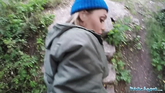 Lost dog leads to hot public sex