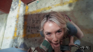Blonde Ashley Tee is sucking cock in POV