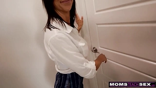 Caught Peeping at My Stepmom's Big Tits