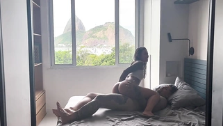 Penetrating very slowly the pussy and ass of the tourist from Rio de Janeiro