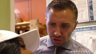 Anya Ivy caught by her boss while taking nude selfies in the back room