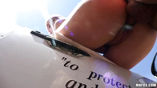 Aidra Fox put her ass out of the car window and got fucked
