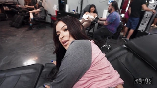 Diamond Franco gets fucked by Tyler Steel standing