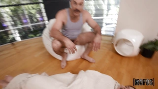 Adrianna Jade gets facialed after riding cock