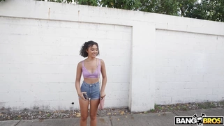 Dani Diaz is getting picked up outdoors