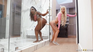 Kenzie Reeves and Osa Lovely are fucking and sucking dildos
