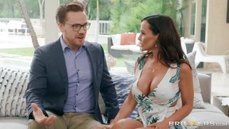 Lisa Ann gives nice blowjob to Kyle Mason