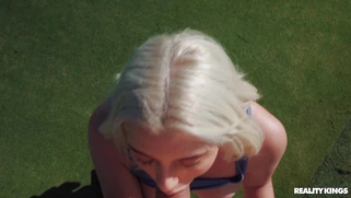 Gia OhMy is sucking the cock in POV