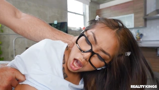 Yumi Sin gets her pussy drilled from behind