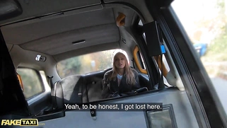 Fake Taxi Jayla De Angelis Wraps Her Gloves Around Cabbie's Cock