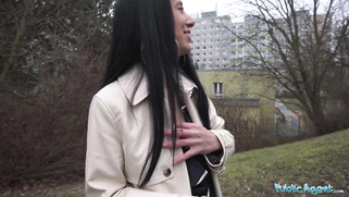 She fucks a massive cock after attempting to get a dildo down her throat