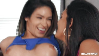Katana Kombat and Alina Belle fuck and suck Jmac's cock