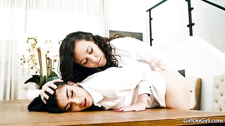 Dominant instructor makes a lesbian OBEY