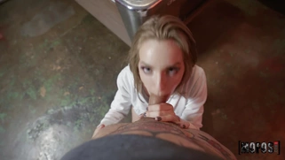 Kimmy Granger is sucking cock and licking balls in POV
