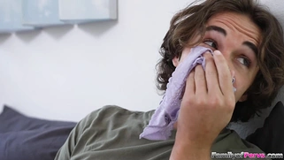 Wtf are you sniffing my panties stepbro