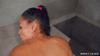 Canela Skin gets her ass fucked dogystyle in the bathroom