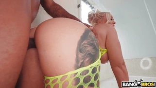 Callie Brooks gets fucked by Jay Bangher standing