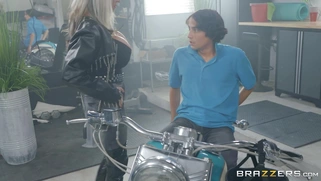Biker Sally D'Angelo meets Ricky Spanish