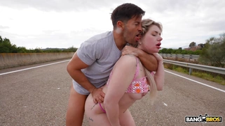 Georgia Koneva gets her ass fucked by Nick Moreno standing