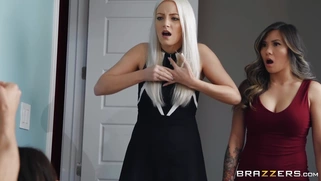 Busty Aaliyah Hadid gets pussy slammed in spoon