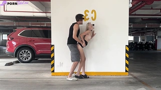 Unknown blonde fucks in a parking lot in plain sight full video at porntotal