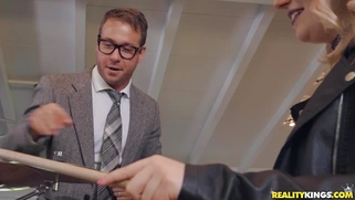 Abby Adams seduces her music teacher Chad White