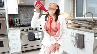 Casey Calvert have fun in the kitchen