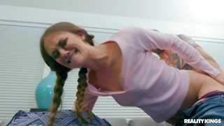 Samantha Hayes gets her pussy drilled by Scott Nails doggystyle
