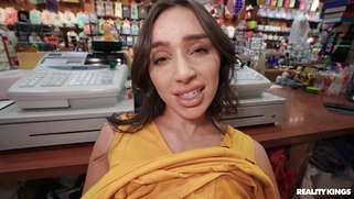 Sisi Rose and Eden West get banged in the store