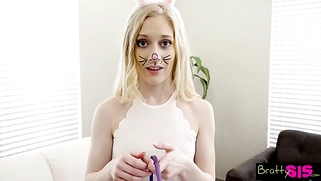 Bunny Sis Looked for Easter Eggs - and Got Eggs Right in Her Mouth!