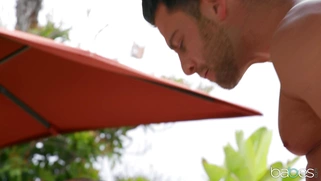 Aidra Fox is sucking cock poolside