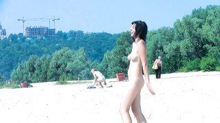Hot nudist teen filmed by voyeur
