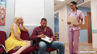 Kiara Cole is sucking Scott Nails' cock in the hospital