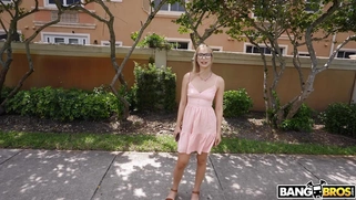 Stella Chiyoki gets picked up outdoors